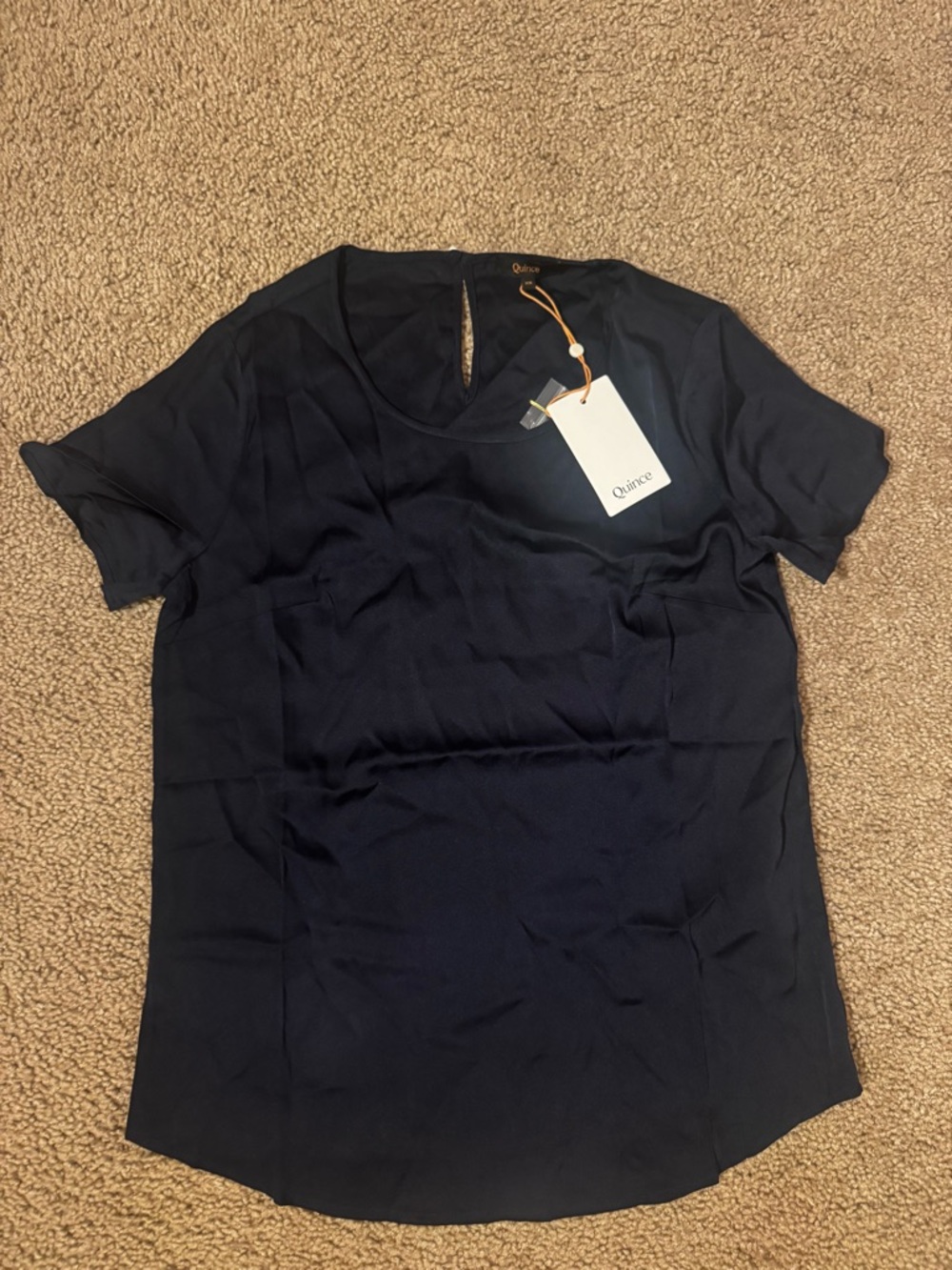 NWT Quince Washable Stretch Silk Tee